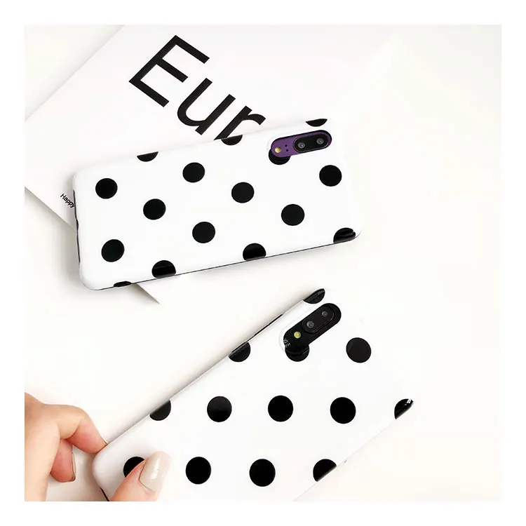 White Polka Dots Imd Phone Case for Huawei Mate 10 P20 Pro Simple Glossy Tpu Honor Nava 2s Soft Back Cover | Мобильные телефоны и