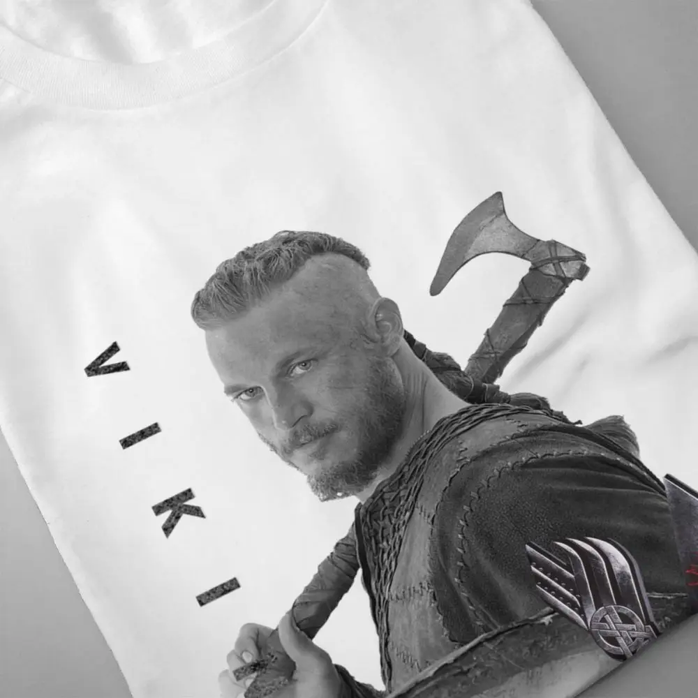 Футболка унисекс Ragnar Lothbrok Vikings Отличная футболка с круглым вырезом большого