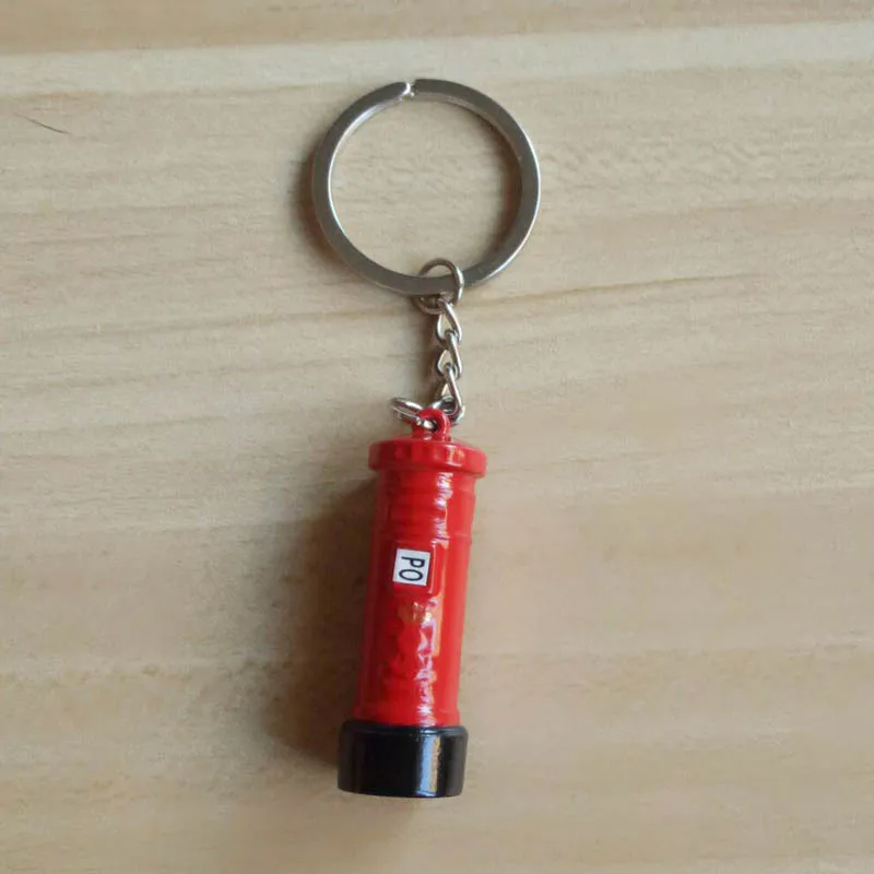 Модный металлический брелок для ключей с двумя подвесками в виде автобуса