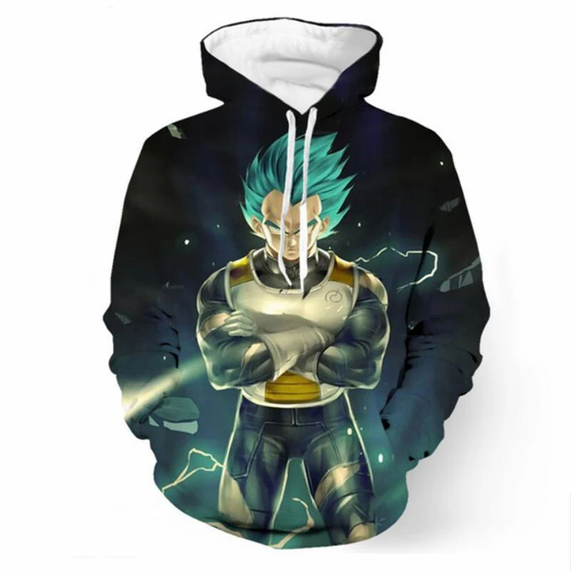 Для мужчин/Для женщин Аниме Драконий жемчуг z goku Вегета принт 3D свитер с капюшоном