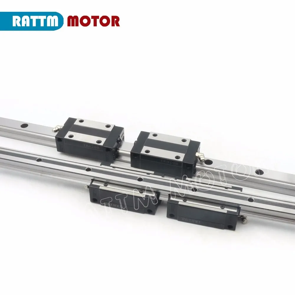 Квадратные линейные направляющие TRH20 L300 / 400/ 500 600 800 1200 мм (20 мм) и тележки TRH20B