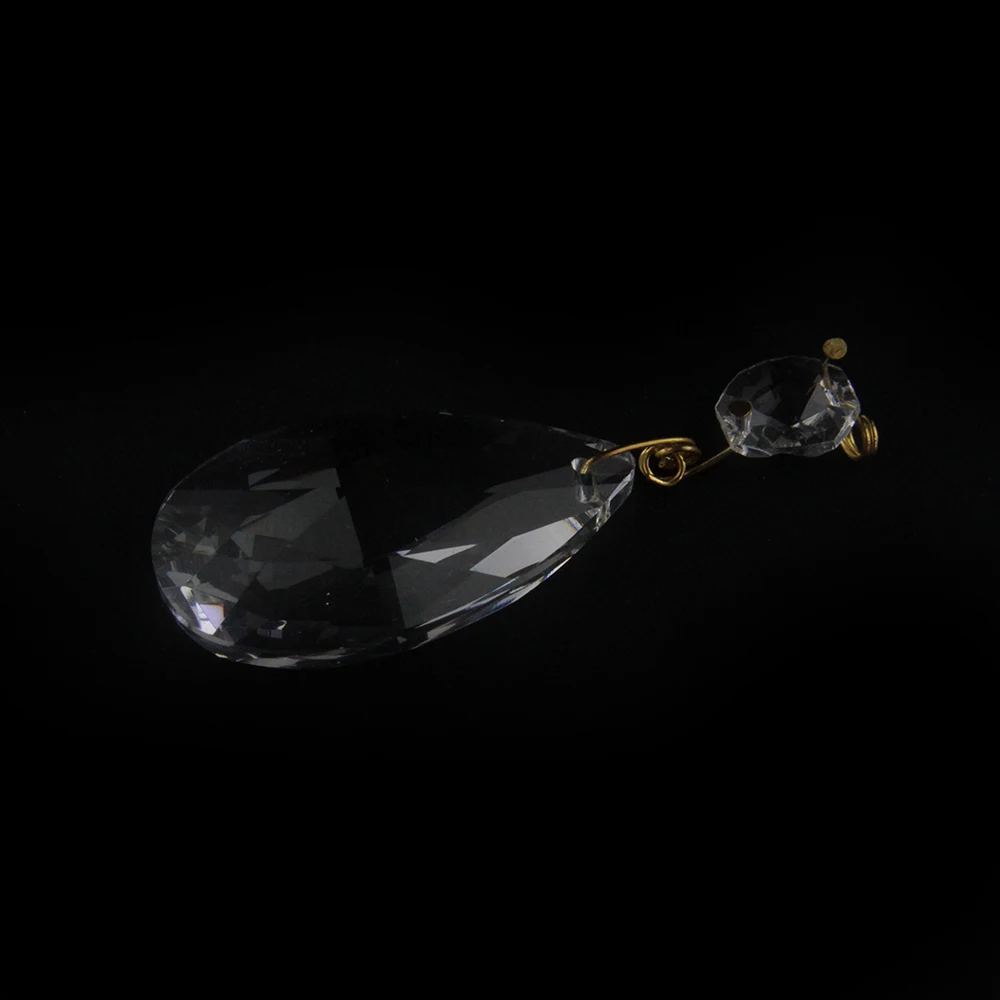 20 шт./лот Lustre de cristal 50 мм Teardrop кристально чистые украшения кристаллы для люстры
