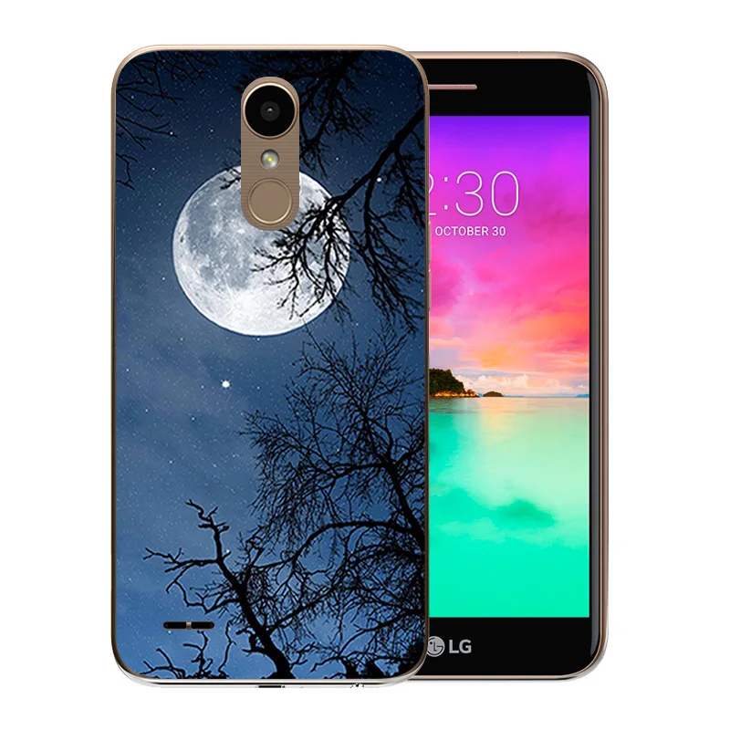 Luxury Flexible For LG K10 2017 Phoen Cases FOR M250 M250N X400 Coque Soft Silicone Space Moon Pattern Matte Back Cover |