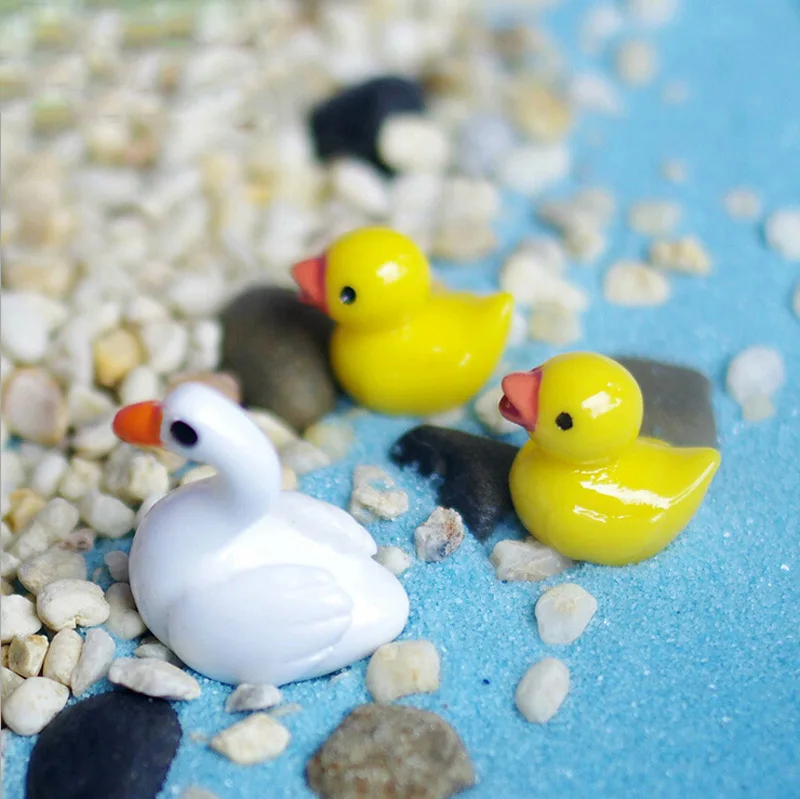 3 шт./лот фигурка лебедя утки декоративная мини Фея Сад Аквариум аквариум статуя