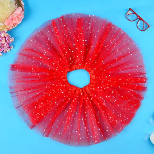 Новая фатиновая юбка пачка для маленьких девочек со звездочками и пайетками