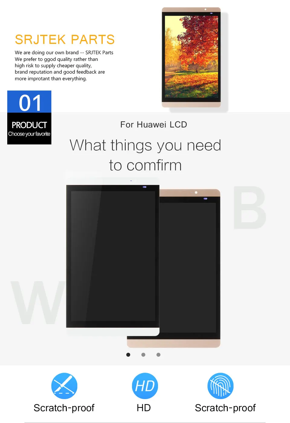 Srjtek " для huawei Mediapad M2 8,0 M2-801L M2-802L M2-803L ЖК-дисплей с сенсорным экраном панель дигитайзер полная сборка деталей