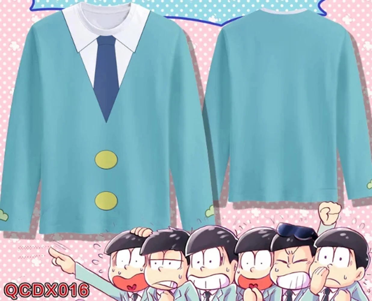 Brdwn Osomatsu унисекс с рисунком из аниме Мацуно Осомацу персонаж Карамацу Косплэй