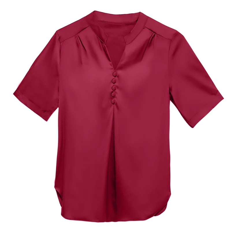 Summer Women Shirts Female Ladies New Short-sleeved Plus Size high-elastic Blouse Plain Candy Color Blusas Korean Femininas 4XL |