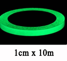 10mmx10m Светящаяся Фотолюминесцентные ленты светится в темноте для сцены дома украшения - Цвет: 10mmx10m