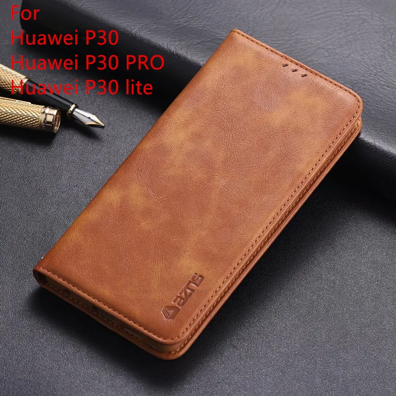 Оригинальный кожаный чехол кошелек для Huawei P30 Pro магнитный Ретро Чехол книжка с
