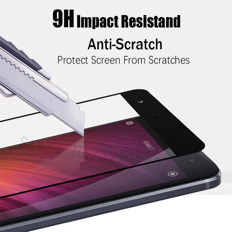 9H полное покрытие закаленное стекло для Xiaomi Redmi Note 4 4X Pro глобальная версия защита