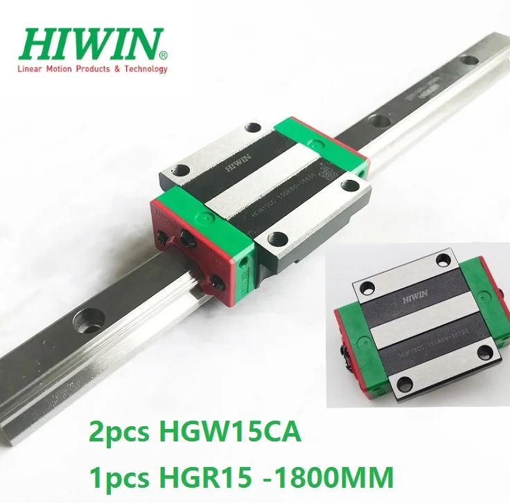 1 шт. 100% оригинальная линейная направляющая Hiwin HGR15 L 1800 мм + 2 HGW15CA HGW15CC Фланцевая