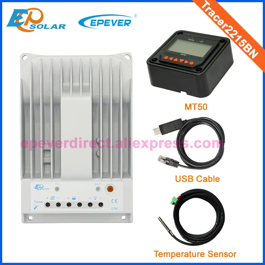 USB-кабель и датчик температуры EPEVER MPPT солнечный регулятор Tracer2215BN MT50 метров