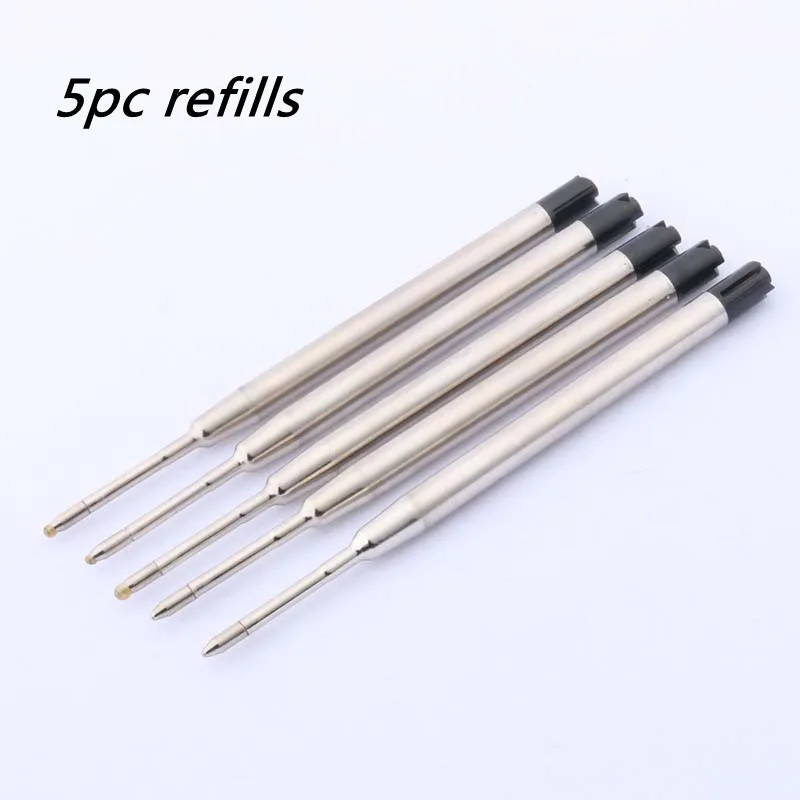 5PC BLACK Нержавеющая сталь Золотая Мода офисная Классическая 388 Подарочная шариковая ручка - Цвет: 5PC BLACK