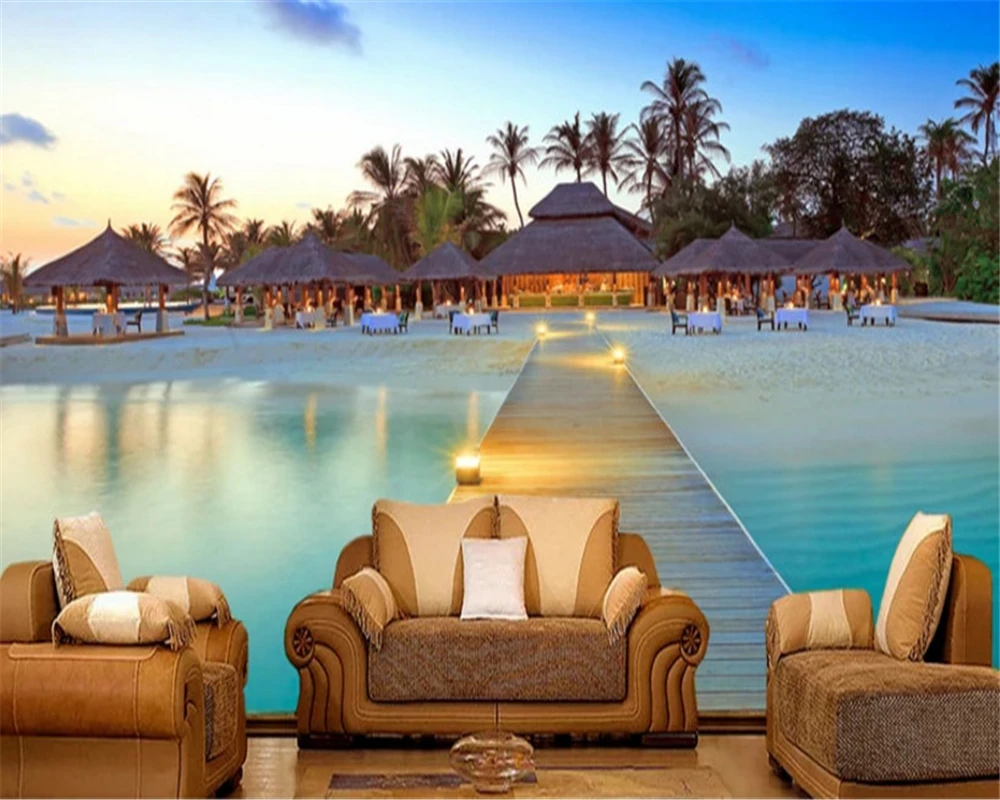 Обои для фотосъемки обои высокого качества с пляжным декором чистая комната вид