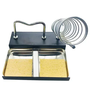 Держатель для паяльника с двойным металлическим основанием, 11,7x9,5x2 см