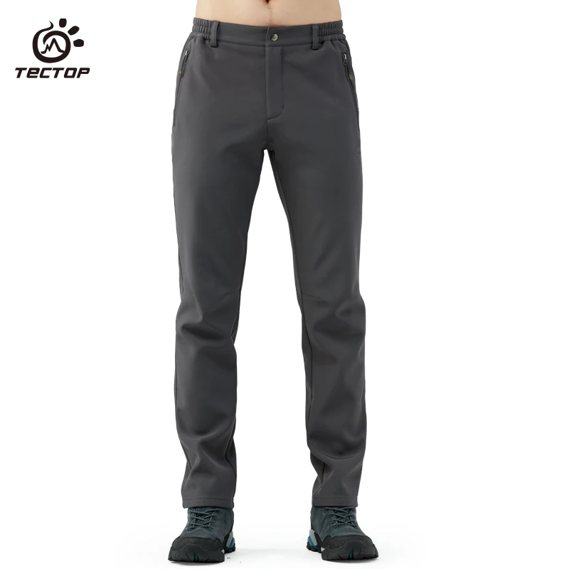 Men Grey Tectop уличные брюки мужские женские Мягкие штаны осенние и зимние теплые уличные походные брюки толстые водонепроницаемые ветрозащитные - Цвет: Men Grey