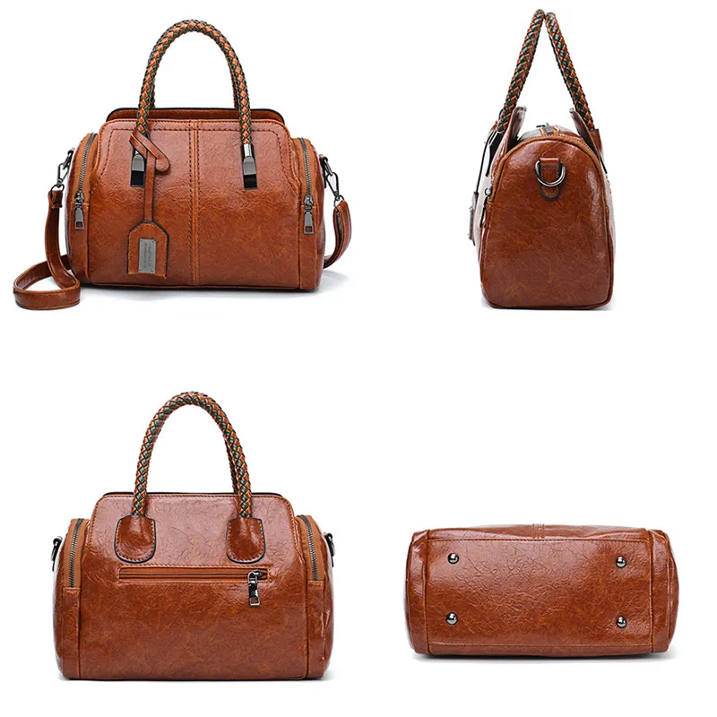 Женская сумка из ПУ кожи Повседневная дизайнерская винтажная через плечо