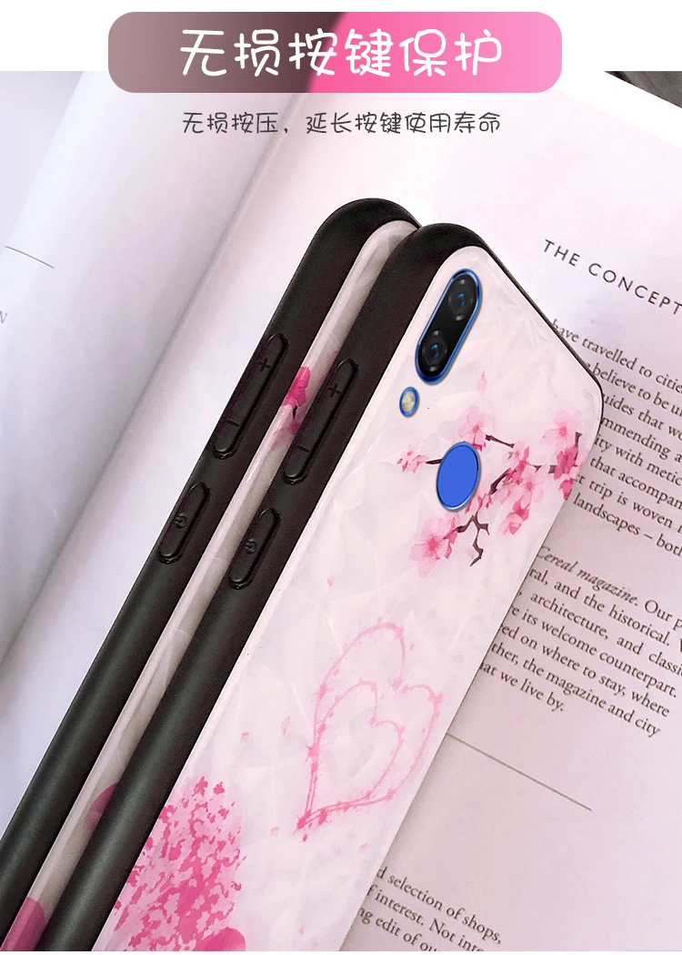 Painted Diamond Texture Case For huawei honor 8X 10 lite Soft Phone Cover for HUAWEI 8A V20 Luxury 10I |