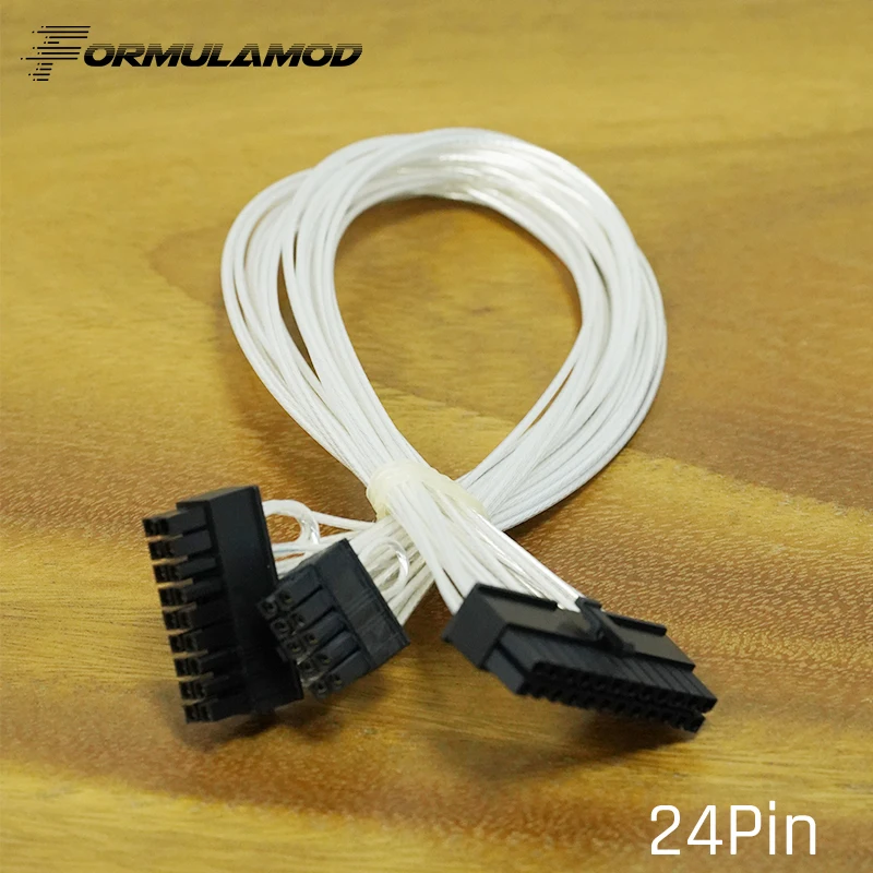 24Pin FormulaMod Fm-HDC-SL, полностью модульная PSU кабели, 18AWG посеребренные, для Corsair RM/SF/серии HX модульная PSU - Цвет лезвия: 24Pin