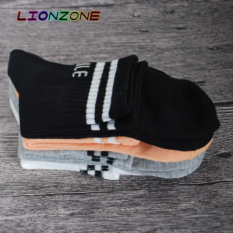 LIONZONE 6 пар/лот женские брендовые носки забавные с буквой "Улыбка" уличная Calcetines Divertidos Harajuku Kawaii женские носки