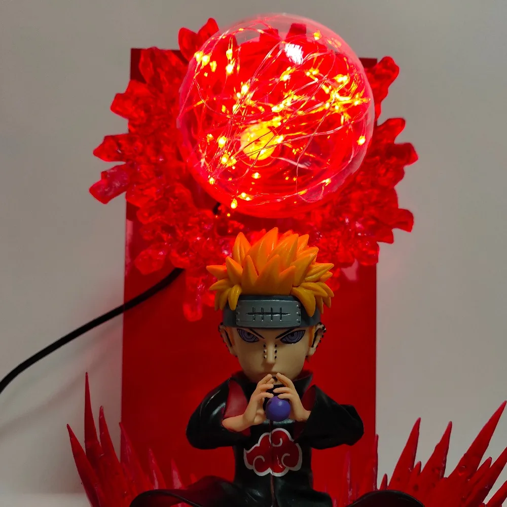 Наруто Боль Chibaku Tensei светодиодные настольные лампы Lampara Shippuden боли ночные огни