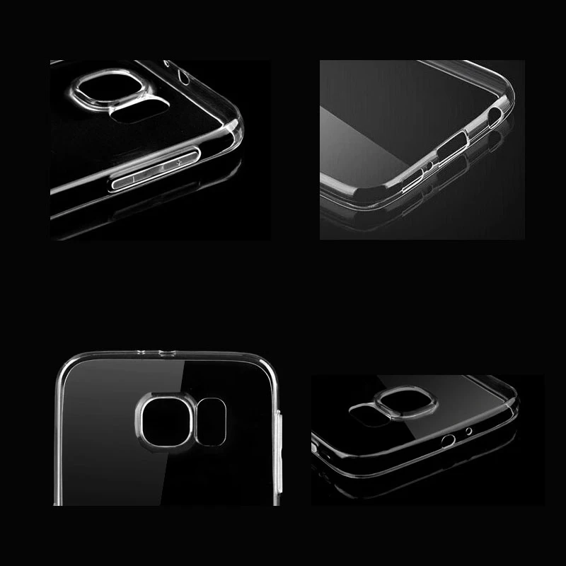 Ультратонкий ТПУ чехол для Samsung Galaxy S6 S7 S8 S9 Plus Прозрачный мягкий силиконовый