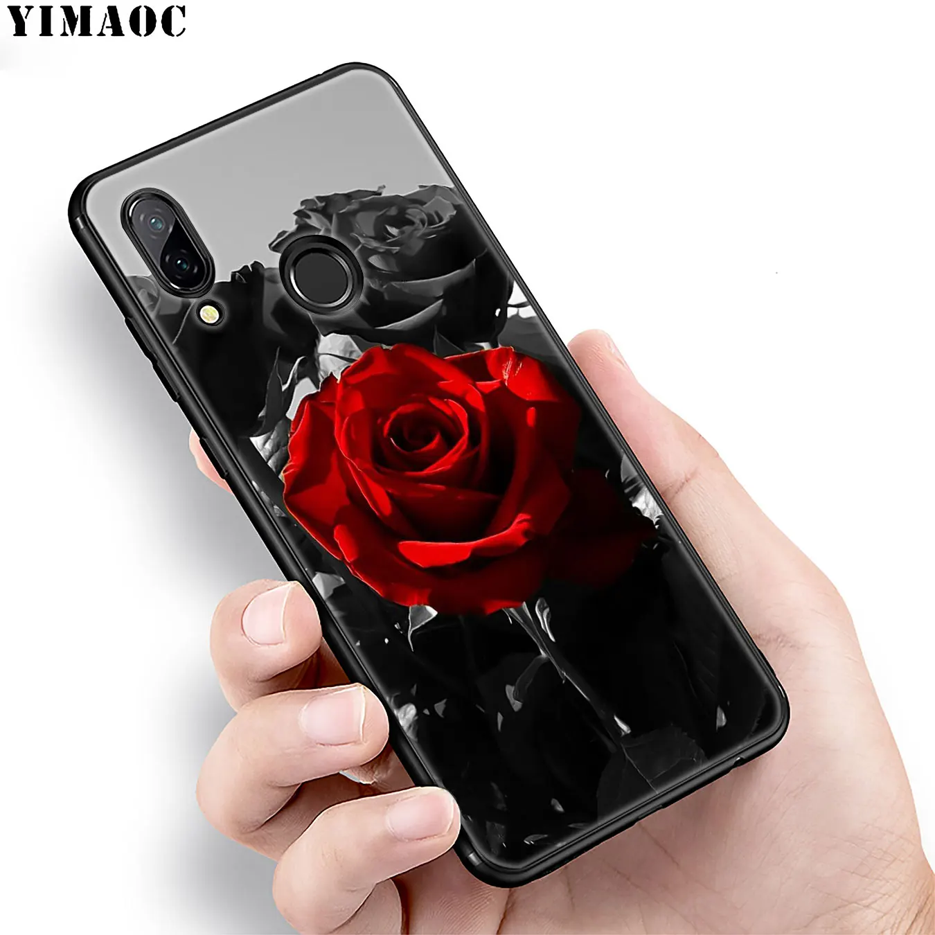 Мягкий силиконовый чехол для телефона YIMAOC на День святого Валентина с розами Huawei
