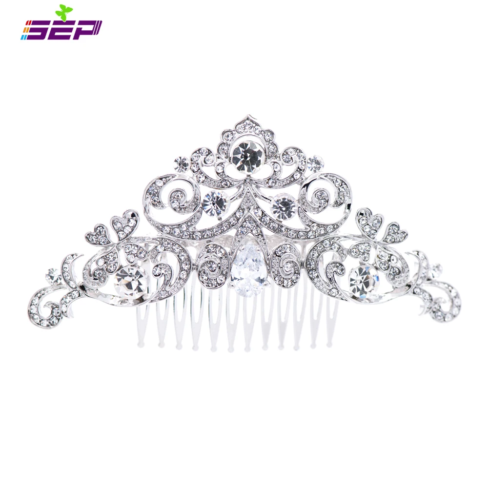 Заколки Стразы с кристаллами Женская расческа для волос невесты свадебные