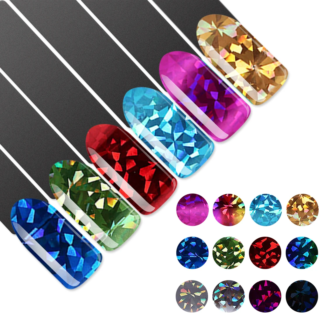 Горячие радужные DIY украшения ромб Алмазный Блеск стеклянная бумага звездное