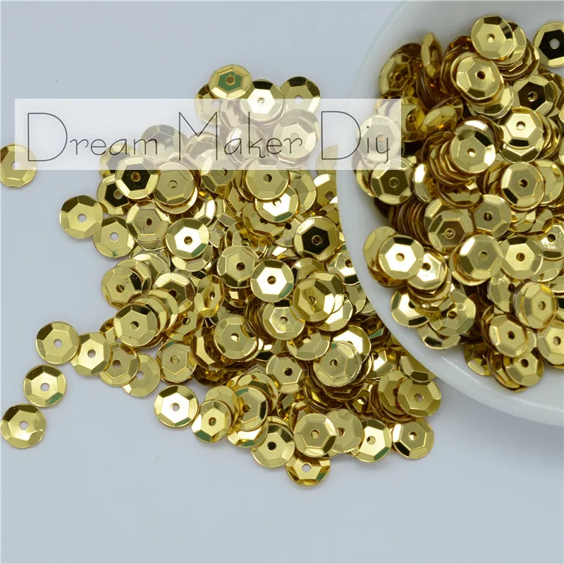 5000pcs(50g) 6mm Silver base Color Cup Loose Sequin Paillette Sewing Craft of Garment Dress Kids DIY Decoration |