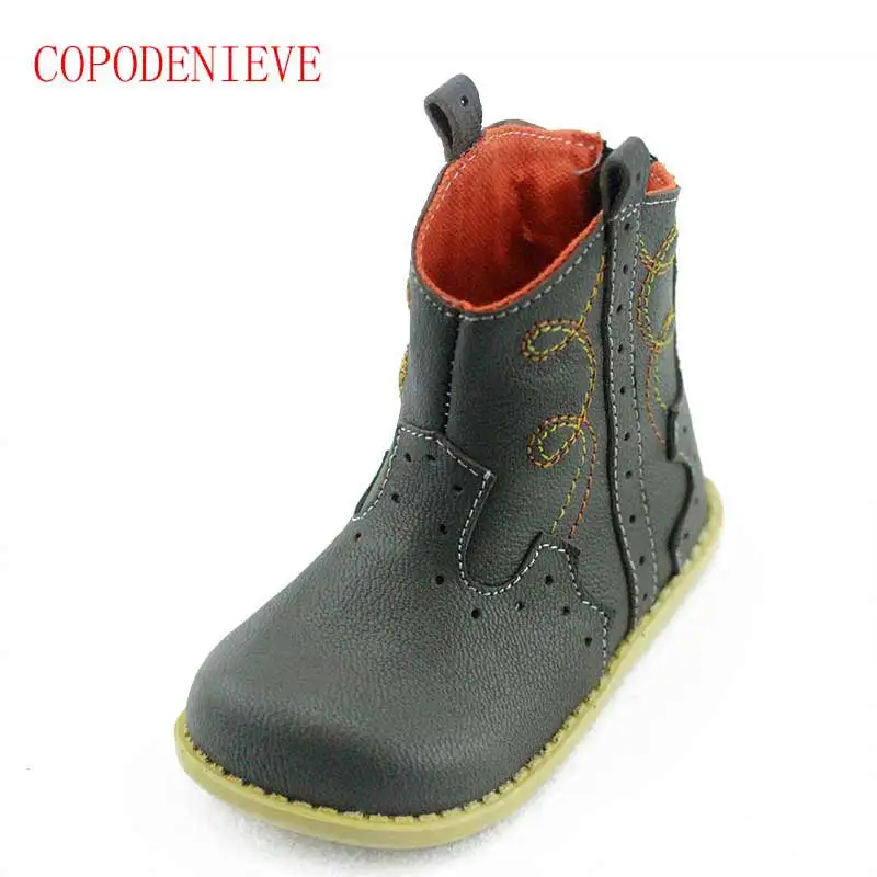 COPODENVE/весенне осенние детские ботинки с цветочным узором для мальчиков и девочек