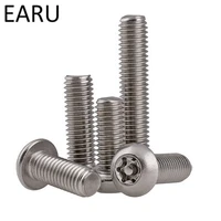 304 stainless steel anti theft screws bolt round pan plum six lobe security head with needle core m610121416182025 50mm f
