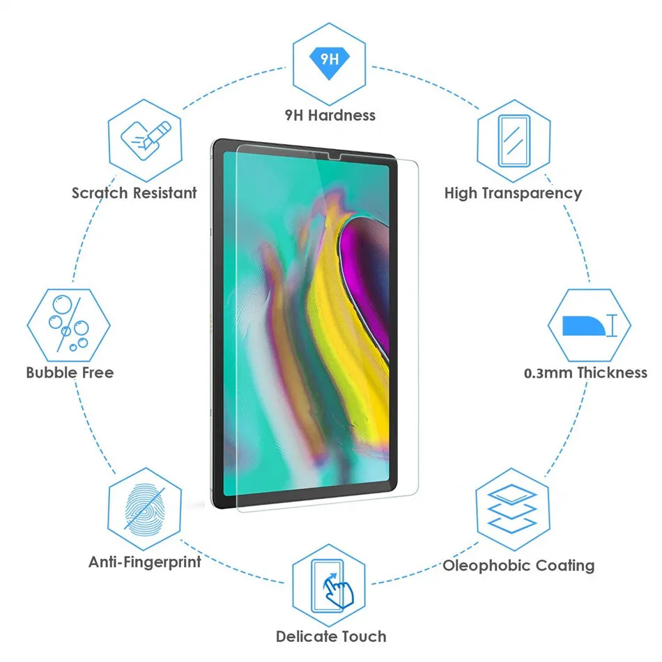 2 шт закаленное стекло для защиты экрана для samsung Galaxy Tab S5e 10,5 T720 T725 SM-T720 защитная пленка