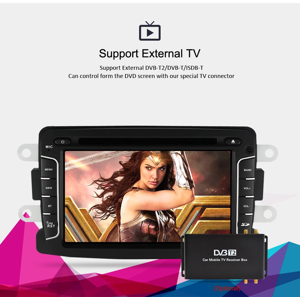 Автомобильный мультимедийный DVD плеер 7 дюймов Android 9 0 GPS для Renault Duster Sandero Dacia LADA Xray 2
