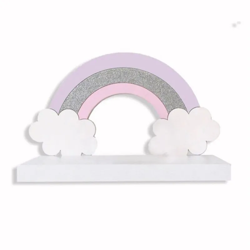 Деревянная радужная полка для детей в европейском стиле - безопасные натуральные блоки для игрушек из дерева.