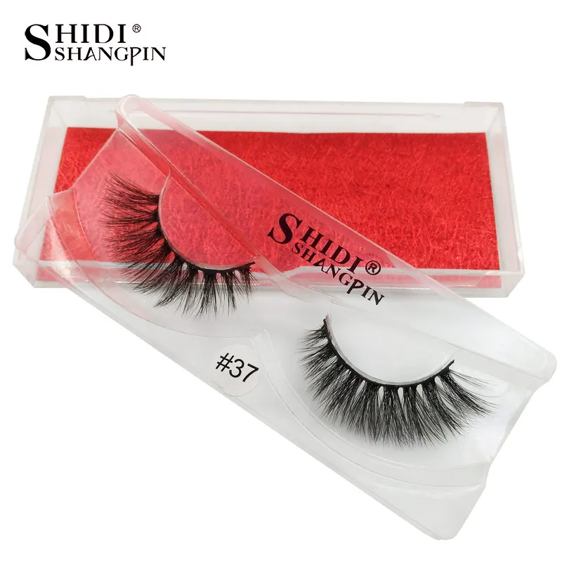 

SHIDISHANGPIN 1 pair mink eyelashes hand made makeup full strip lashes 3d mink lashes natural long makeup false eyelashes #3739
