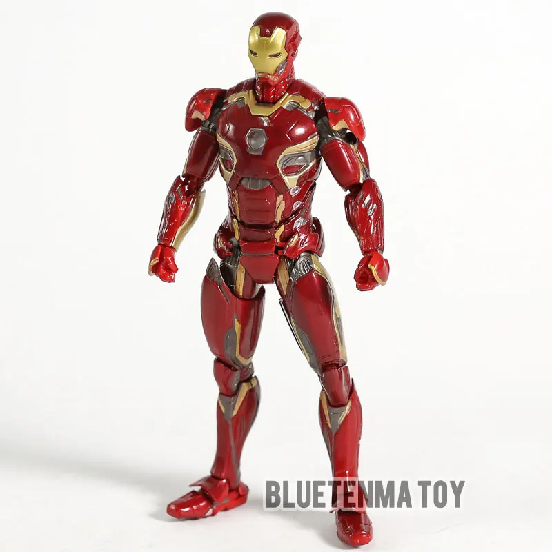 Мстители Тони Старк Железный человек Mk45 MAFEX 022 ПВХ фигурку Коллекционная модель игрушки куклы