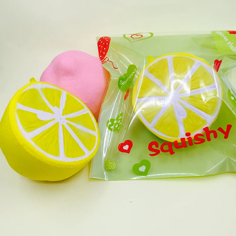 Squishies/партия 10 шт. фрукты мягкими Jumbo лимонов мягкий медленно поднимающийся