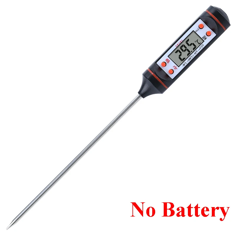 Without Battery Кухонные принадлежности гаджеты цифровой термометр Датчик Зонд для мяса вода молоко барбекю инструменты для приготовления пищи Кухонные принадлежности Инструменты товары - Цвет: Without Battery