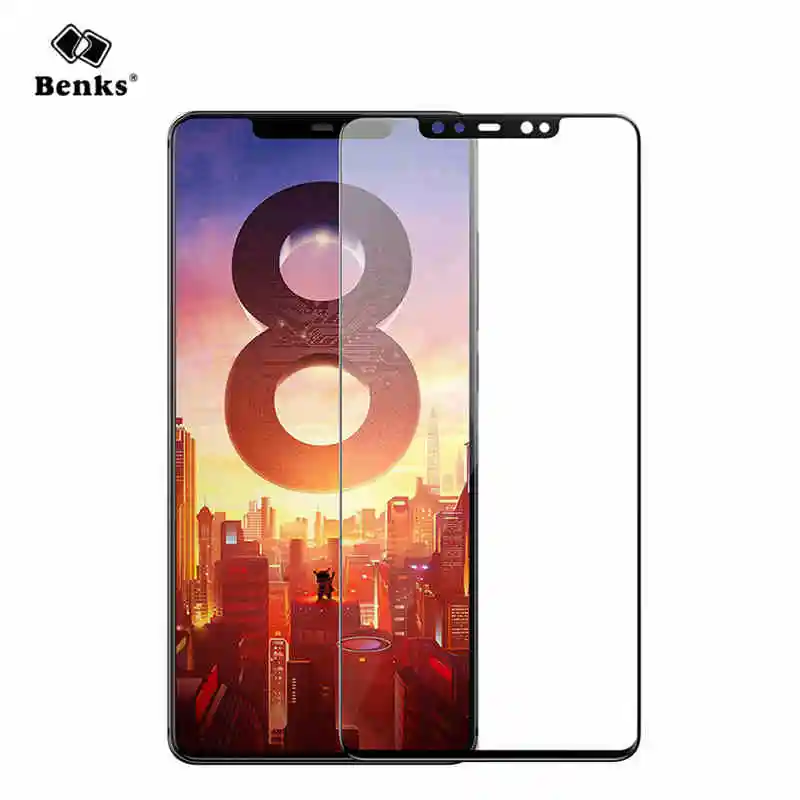 Оригинальный Benks для Xiaomi Mi 8 закаленное стекло Mi8 защита экрана 3D Edge полное