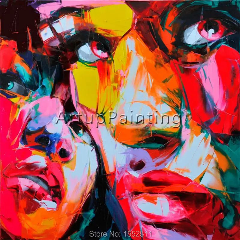 Francoise Nielly ручная роспись палитра нож для лица картина маслом импасто рисунок на