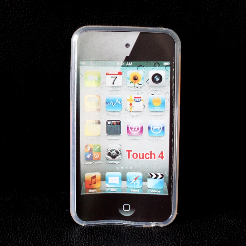2 шт. Ясно Мягкие Силиконовые Case For Apple iPod Touch 4 4th ТПУ Прозрачная Задняя Крышка Для