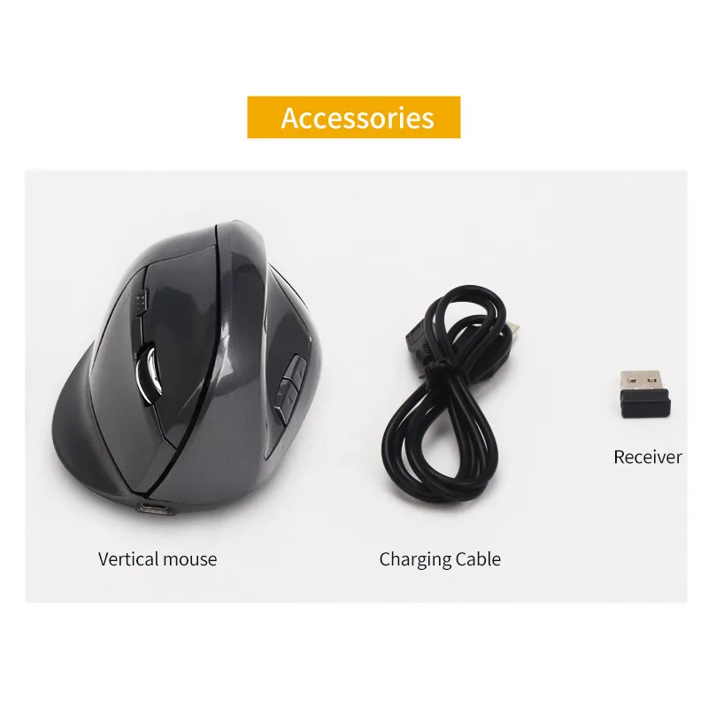 Sovawin 2 4G USB Беспроводная вертикальная мышка здоровый эргономичный оптическая