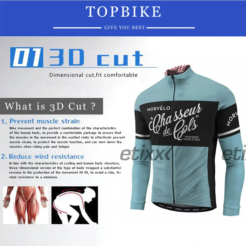 Spring autumn team Morvelo long sleeve cycling jersey set Ropa Ciclismo breathable racing bike clothing MTB Bike 9D gel pad