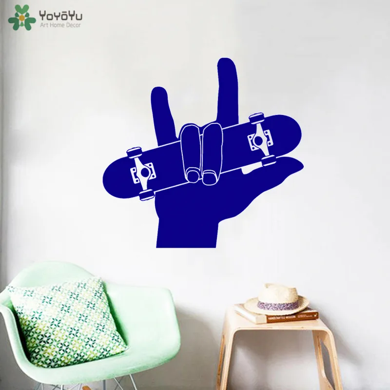 YOYOYU настенные ручной скейтборд стены Стикеры искусство панно классные