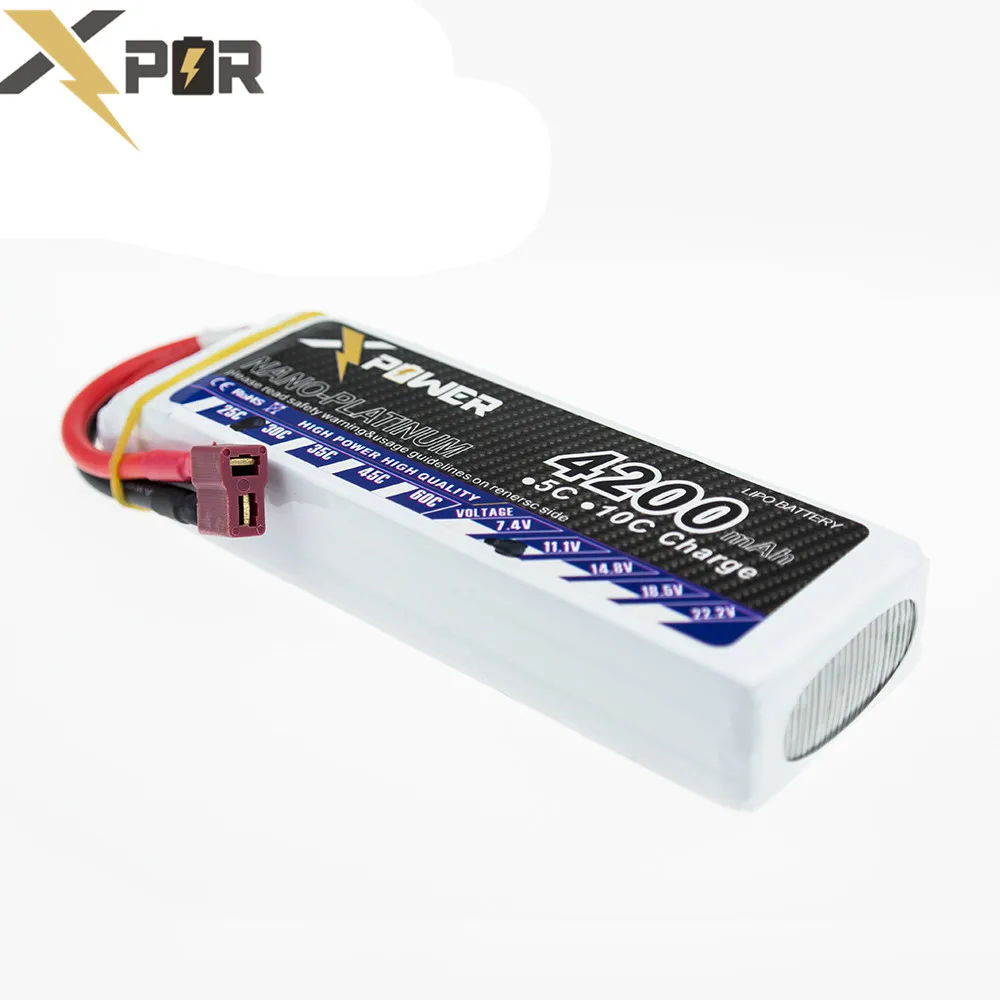 Литий-полимерный аккумулятор 11 1 В 3S 4200 мАч 30C Max 35C XT60 EC5 T вилка Xpower литиевые