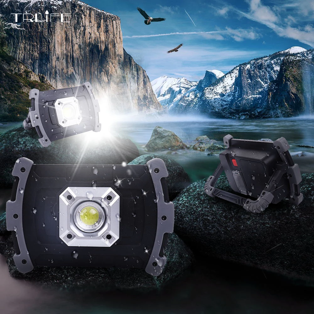 Мощный AA/18650 USB Перезаряжаемый светодиодный рабочий светильник Worklight COB
