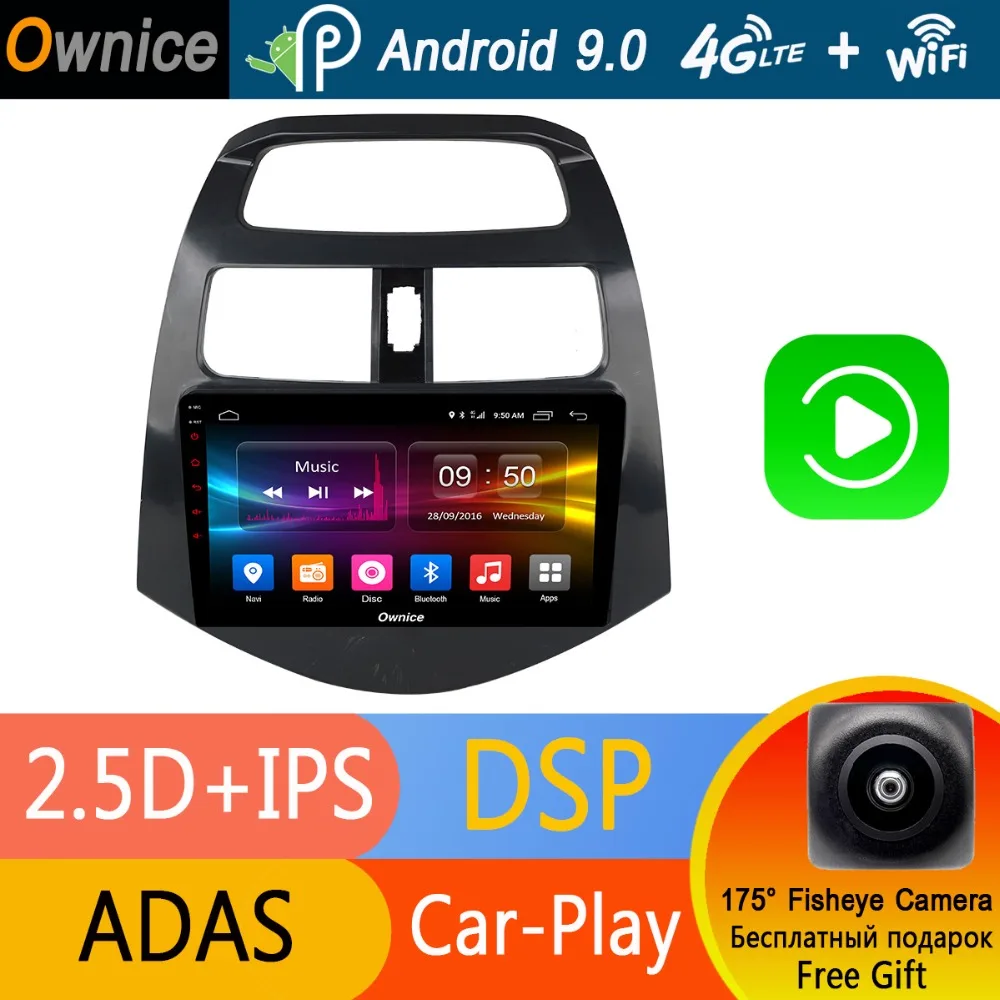 Android 9 0 Octa Core &quotIPS автомобильный DVD GPS навигатор стерео плеер для CHEVROLET Spark Beat 2010 2011