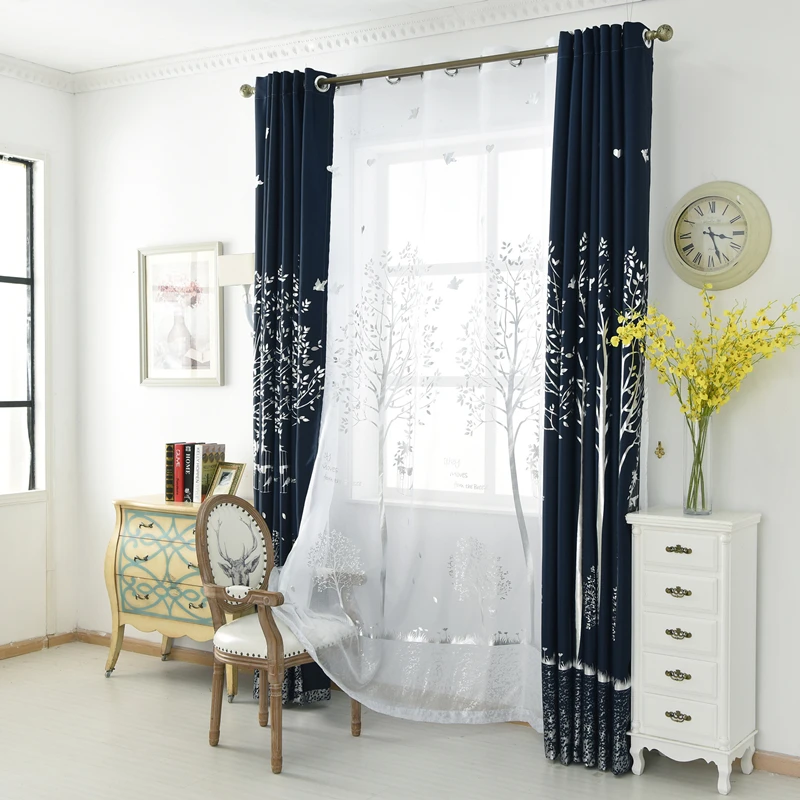 Затемняющие шторы в пасторальном стиле для кухни затеняющие спальни гостиной